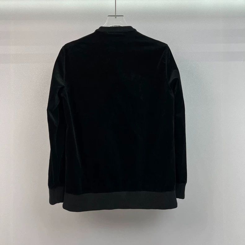 Givenchy Givenchy Eye Feather Letter Embroidered Suede Hoodie Size US M / EU 48-50 / 2 - 2 Thumbnail