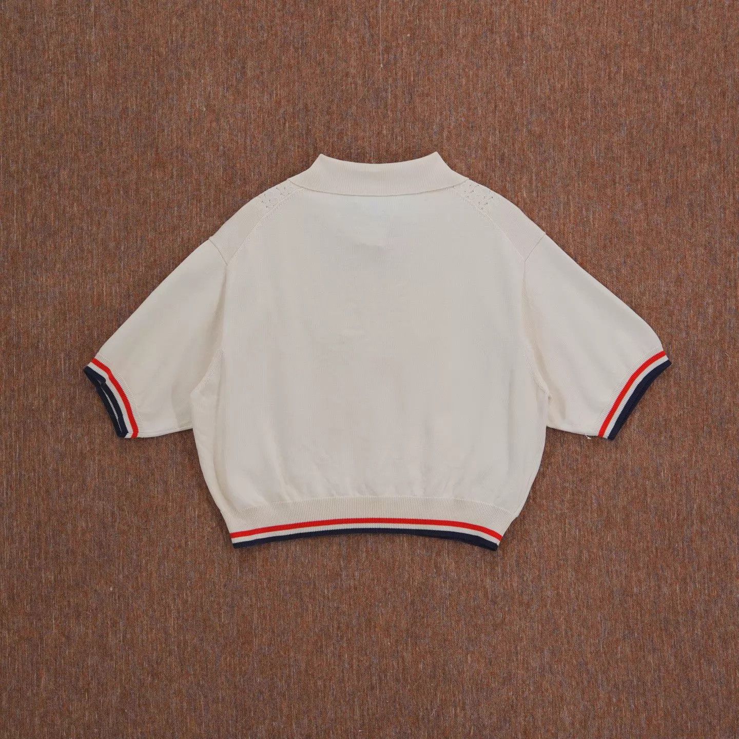 Miu Miu MIU MIU SS23 Women's Short-Sleeve Polo 40 Logo Stripe Trim Size S / US 4 / IT 40 - 2 Thumbnail