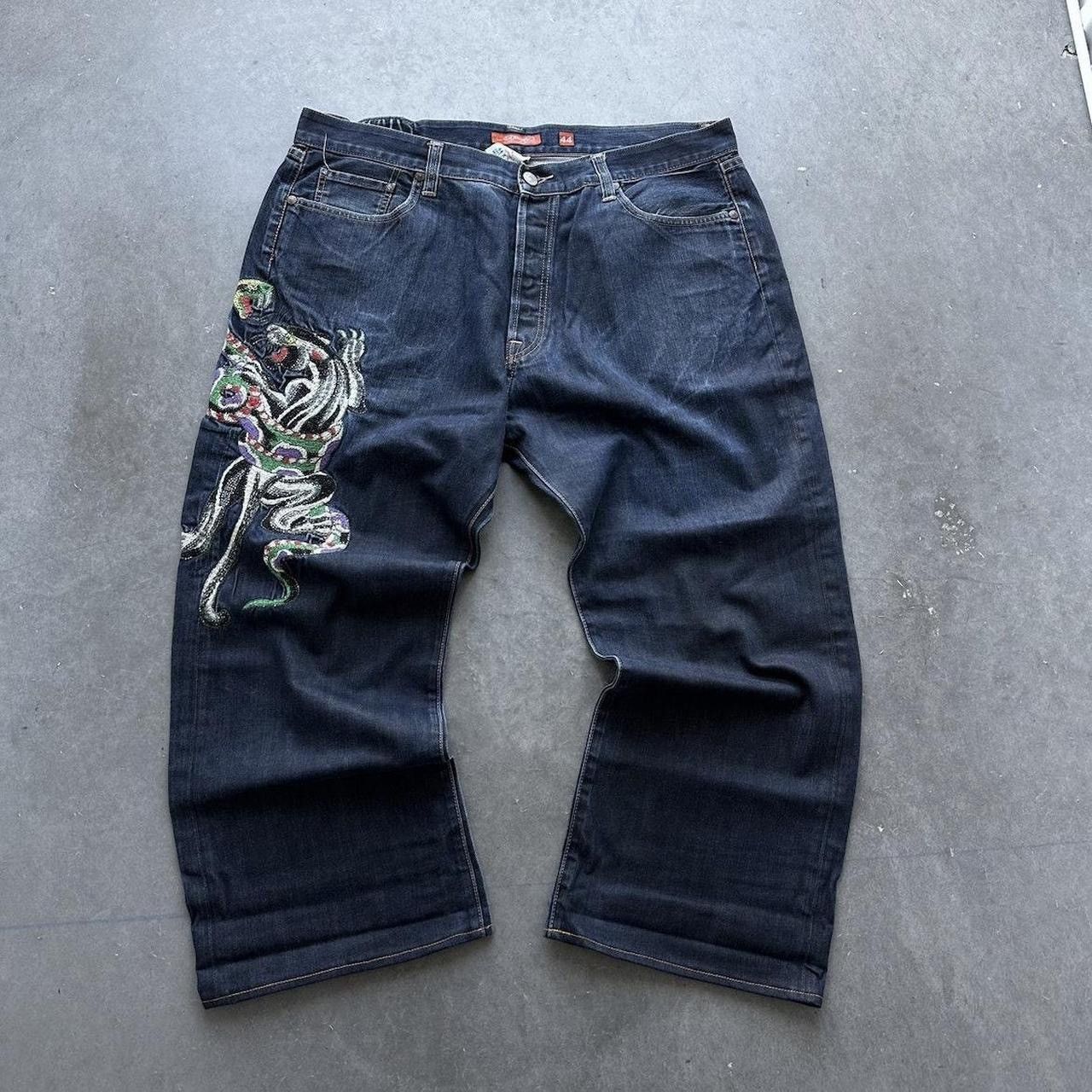Ed Hardy super sick grail ed hardy baggy jeans Size US 44 / EU 60 - 2 Thumbnail