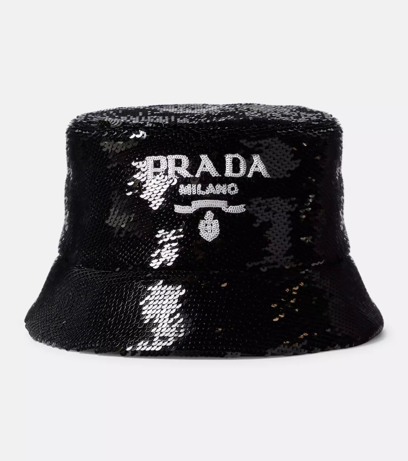 Prada Prada Sequin Logo Bucket Hat Size M Black Authentic Size ONE SIZE - 1 Thumbnail