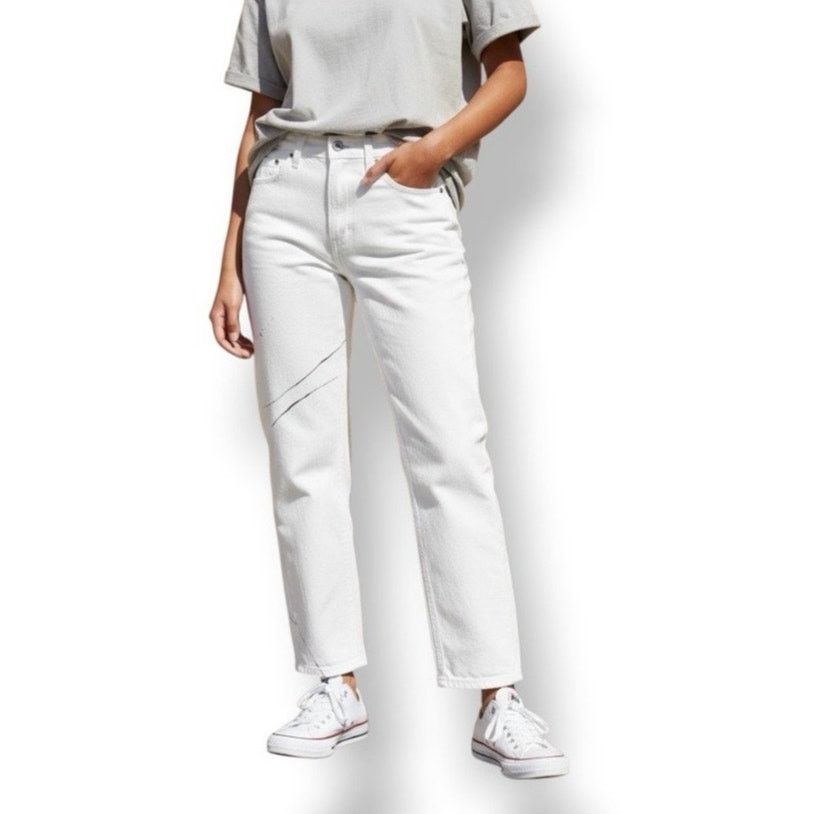 Everlane Everlane The High Rise Straight ankle jean paint splatter Size 24" / US 00 / IT 34 - 1 Thumbnail