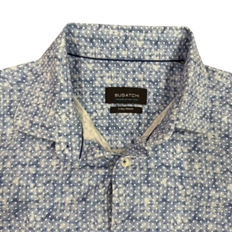 BUGATCHI Bugatchi Miles Diamond Print OoohCotton Short Sleeve Shirt Size US L / EU 52-54 / 3 - 5 Thumbnail