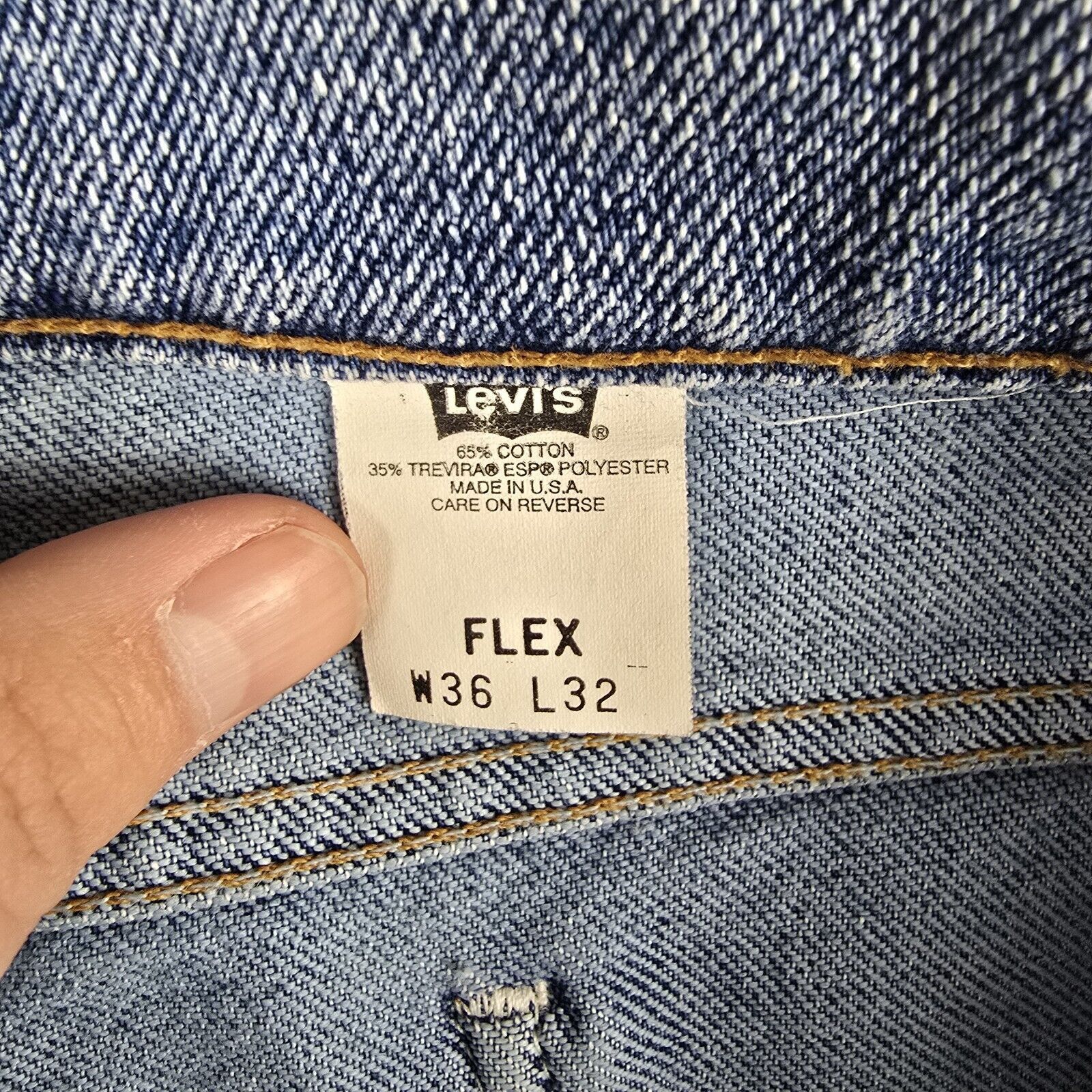 Levi's VTG Levis 540 Jeans Mens 36x32 Relaxed Tapered Made In USA Size US 36 / EU 52 - 6 Thumbnail