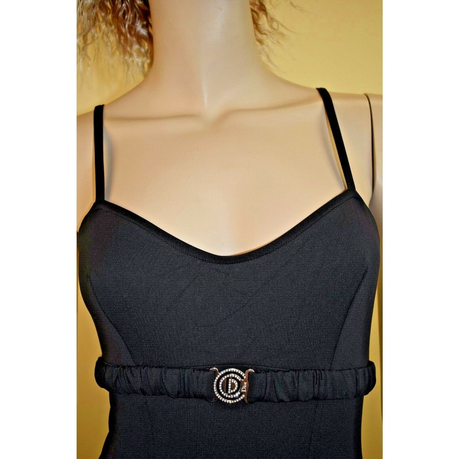 Dior DIOR BLACK NYLON NON ADJUSTABL BELTED ONE PIECE SWIMSUIT 10 Size ONE SIZE - 3 Thumbnail