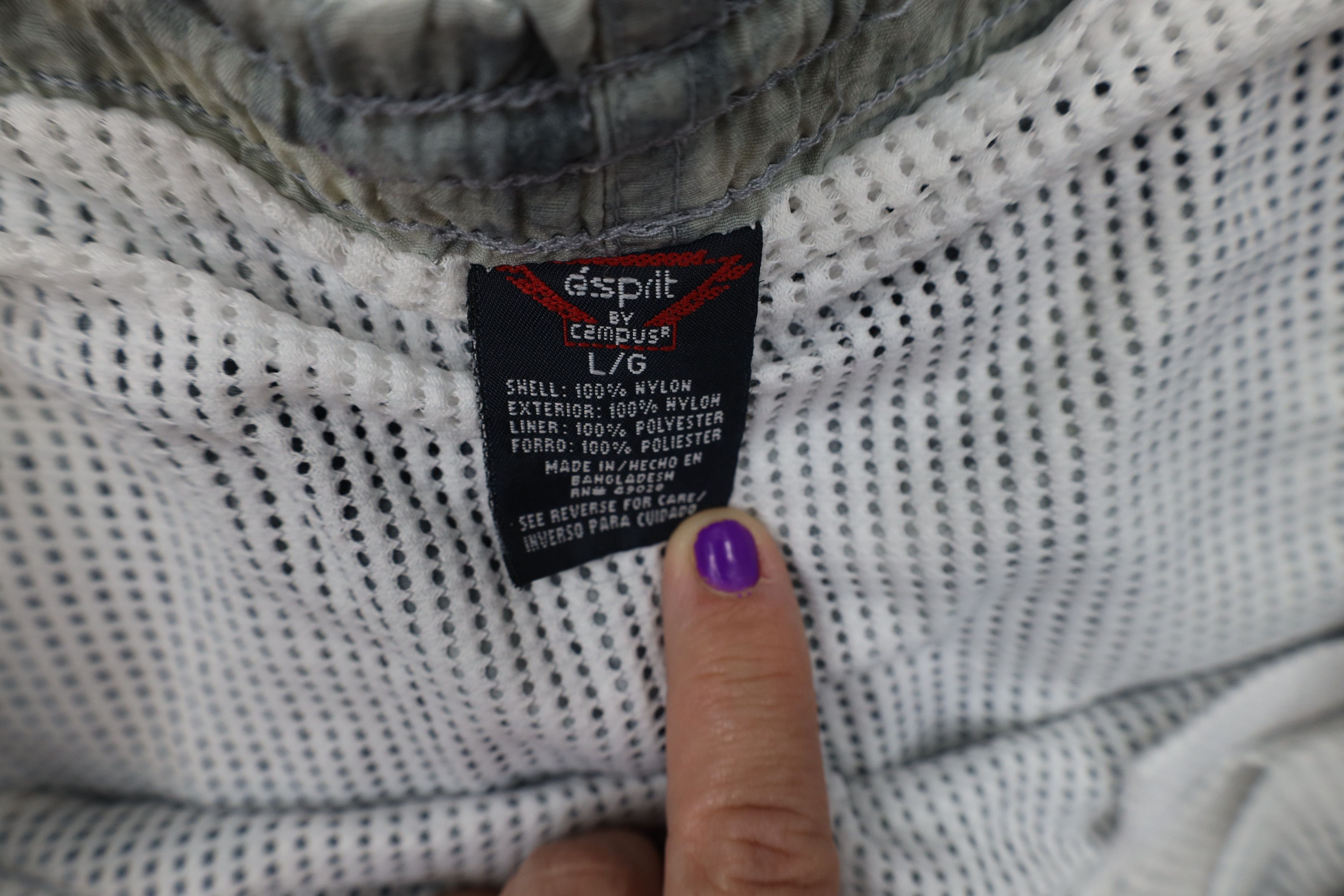 Esprit Vintage 90s Esprit Wash Lined Shorts Swim Trunks Gray Nylon Size US 34 / EU 50 - 6 Thumbnail