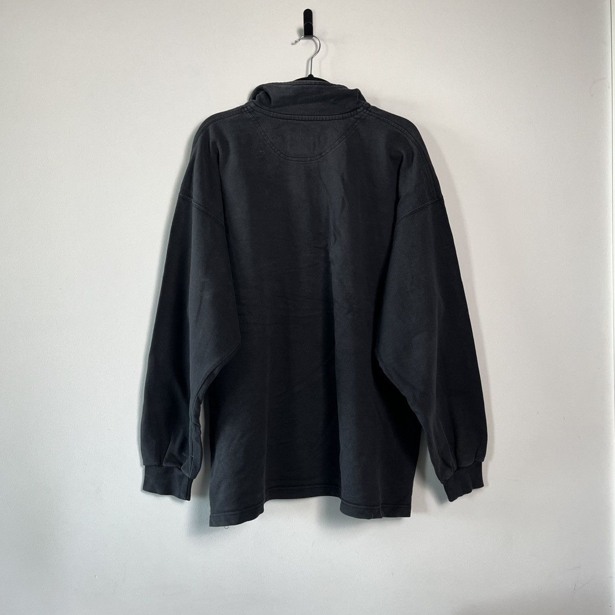 Nike Vintage Nike Quarter Zip Sweatshirt Black Faded XL Swoosh Size US XL / EU 56 / 4 - 6 Thumbnail