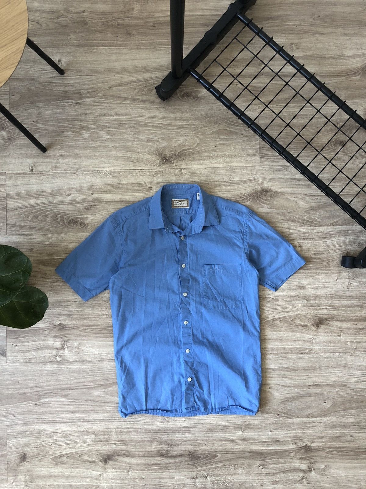 Burberry Vintage Thomas Burberry Linen Short Sleeve Shirt Size US S / EU 44-46 / 1 - 1 Thumbnail