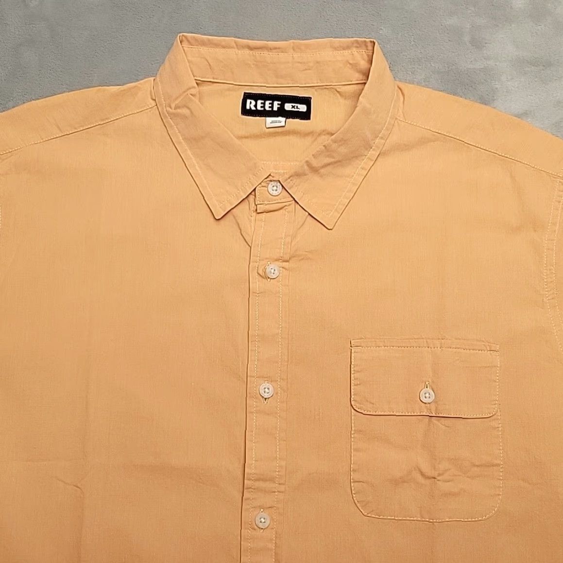 REEF VINTAGE Reef Shirt Mens XL Orange 100% Cotton Short Sleeve Skate Surf Beach Casual Size US XL / EU 56 / 4 - 2 Thumbnail