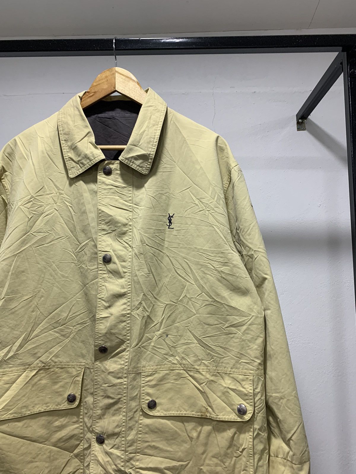 Vintage × Yves Saint Laurent Vintage Reversible Parka Jacket 80s Size US L / EU 52-54 / 3 - 3 Thumbnail