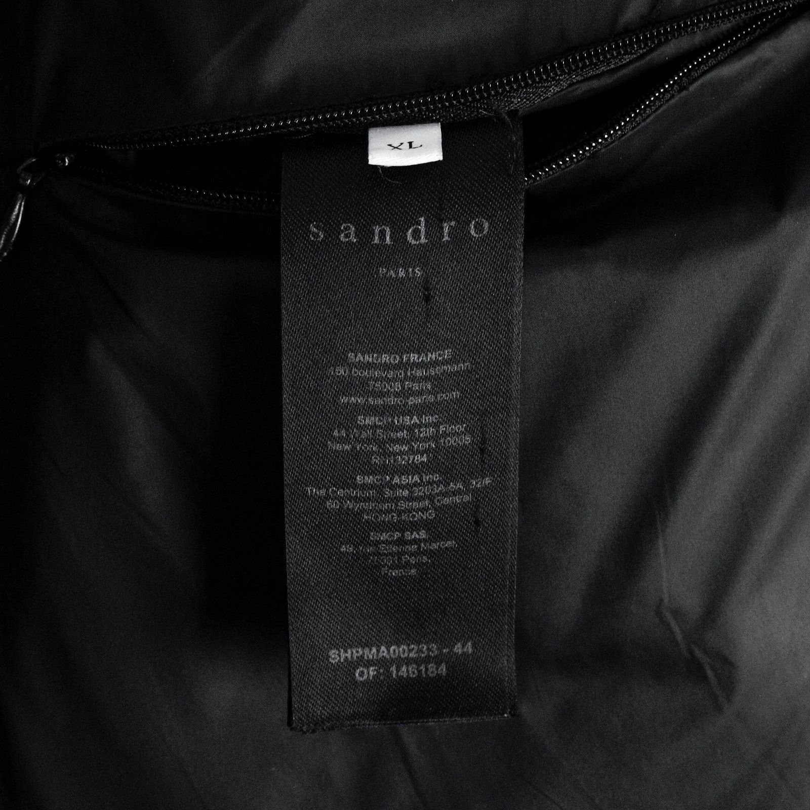 Sandro Sandro Paris Matte Black Sleeve Logo Down Puffer Jacket Size US XL / EU 56 / 4 - 8 Thumbnail