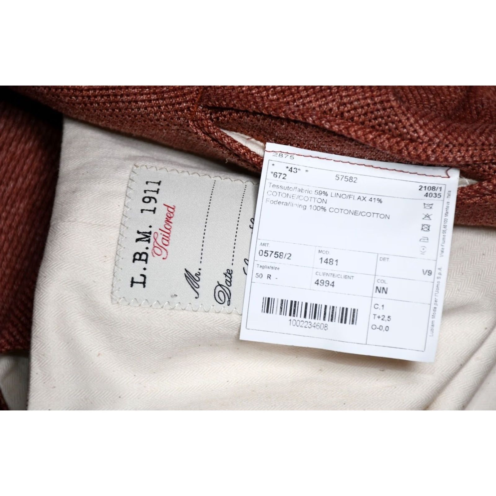 L.B.M. 1911 L.B.M. 1911 Limited Edition Waistcoat Mens 50 Linen Blend Brown Solid 59%LINEN 41%COTTON Vintage N/A Size US M / EU 48-50 / 2 - 7 Thumbnail