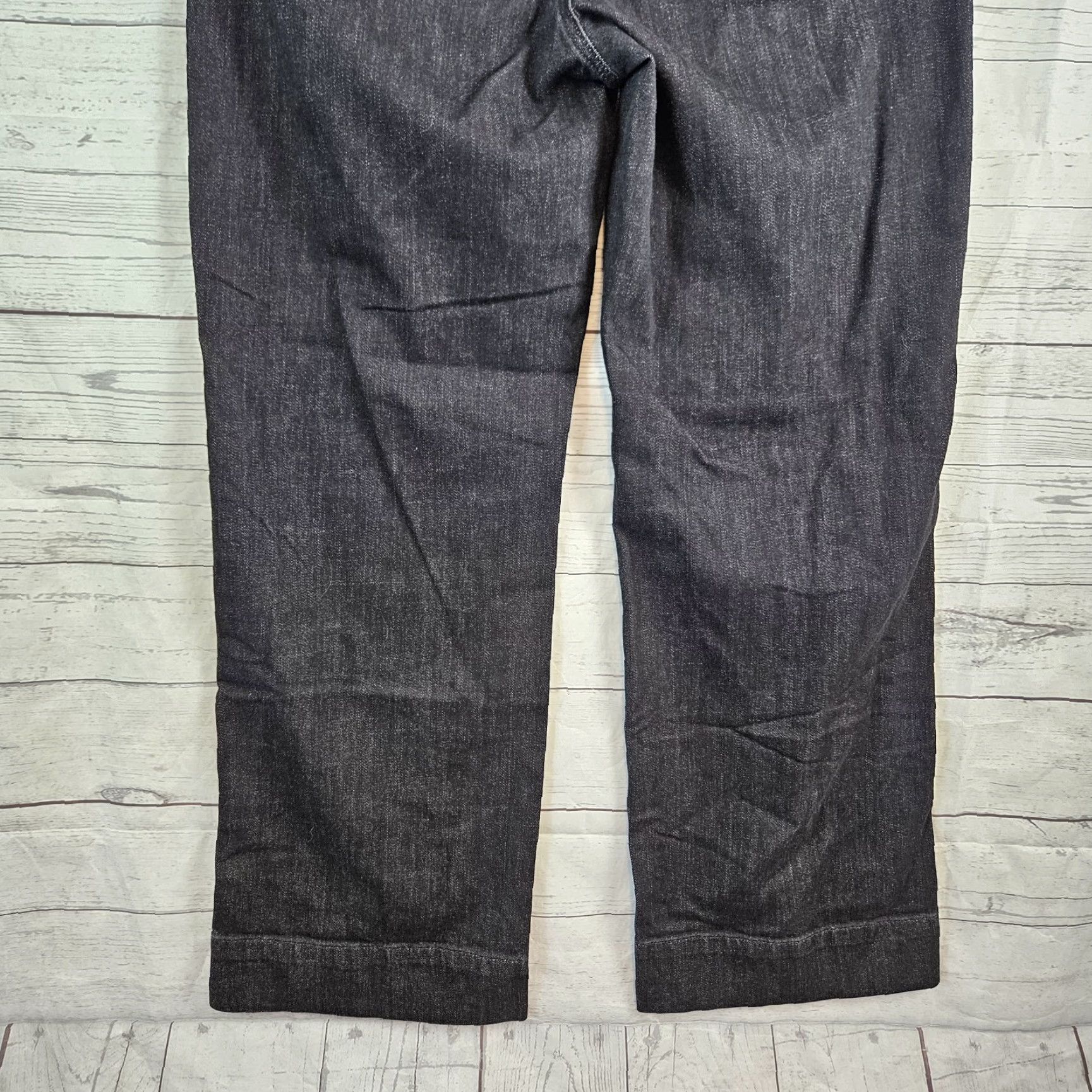 Vintage Chico's Jeans Trouser Wide-Leg High Rise Cotton Blend Black 10 Regular Inseam 29.5 in Solid Zip Womens Size 32" / US 10 / IT 46 - 5 Thumbnail