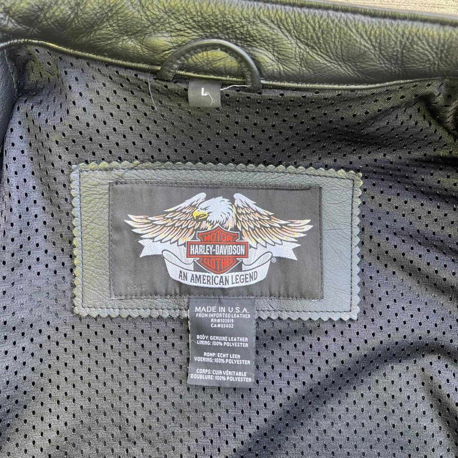 Harley Davidson Harley Davidson Embroidered Patch Black on Black Logo Size US L / EU 52-54 / 3 - 4 Thumbnail