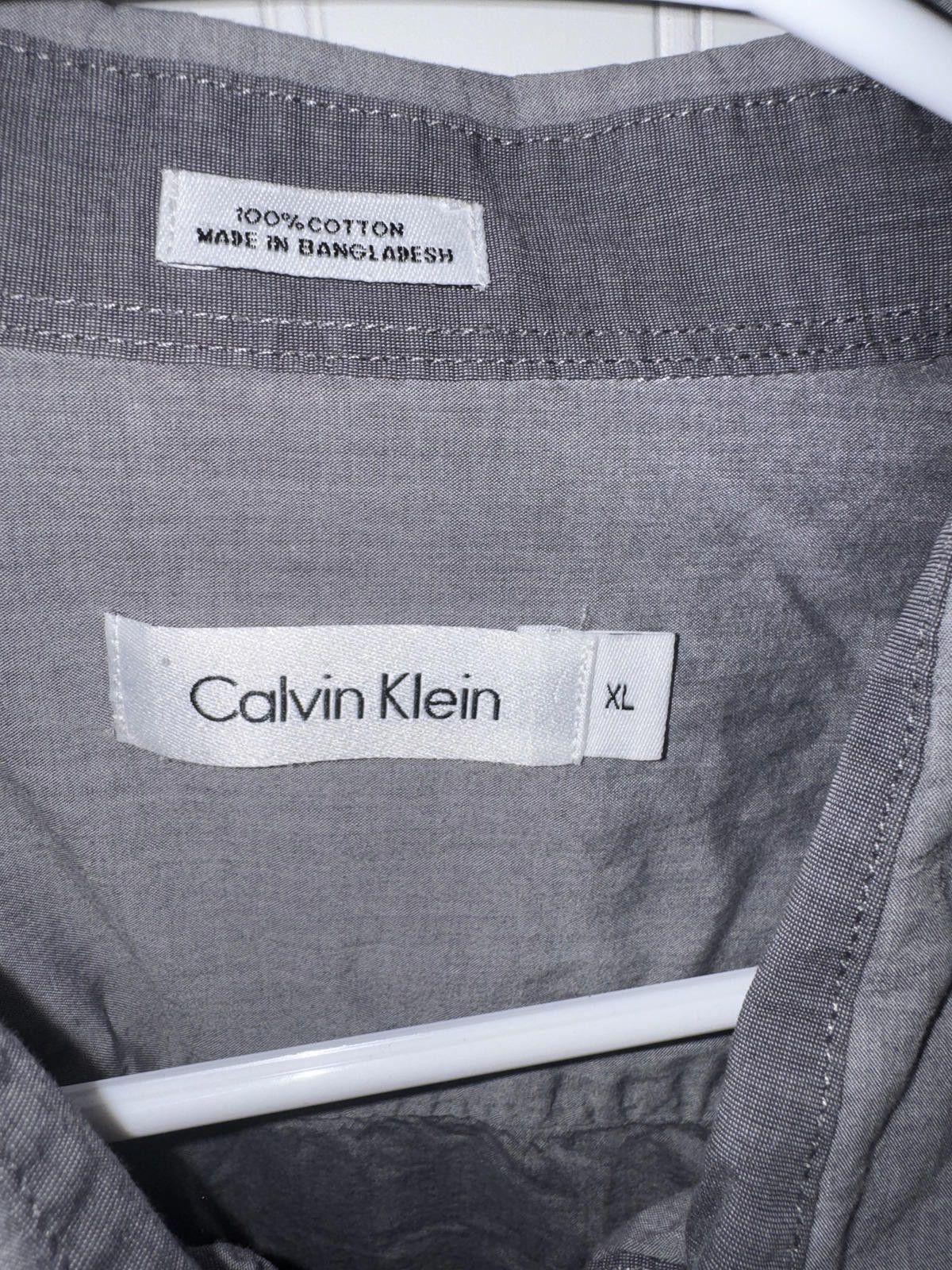 Calvin Klein Calvin Klein Men's Gray Button-Up Shirt XL 100% Cotton Size US XL / EU 56 / 4 - 3 Thumbnail