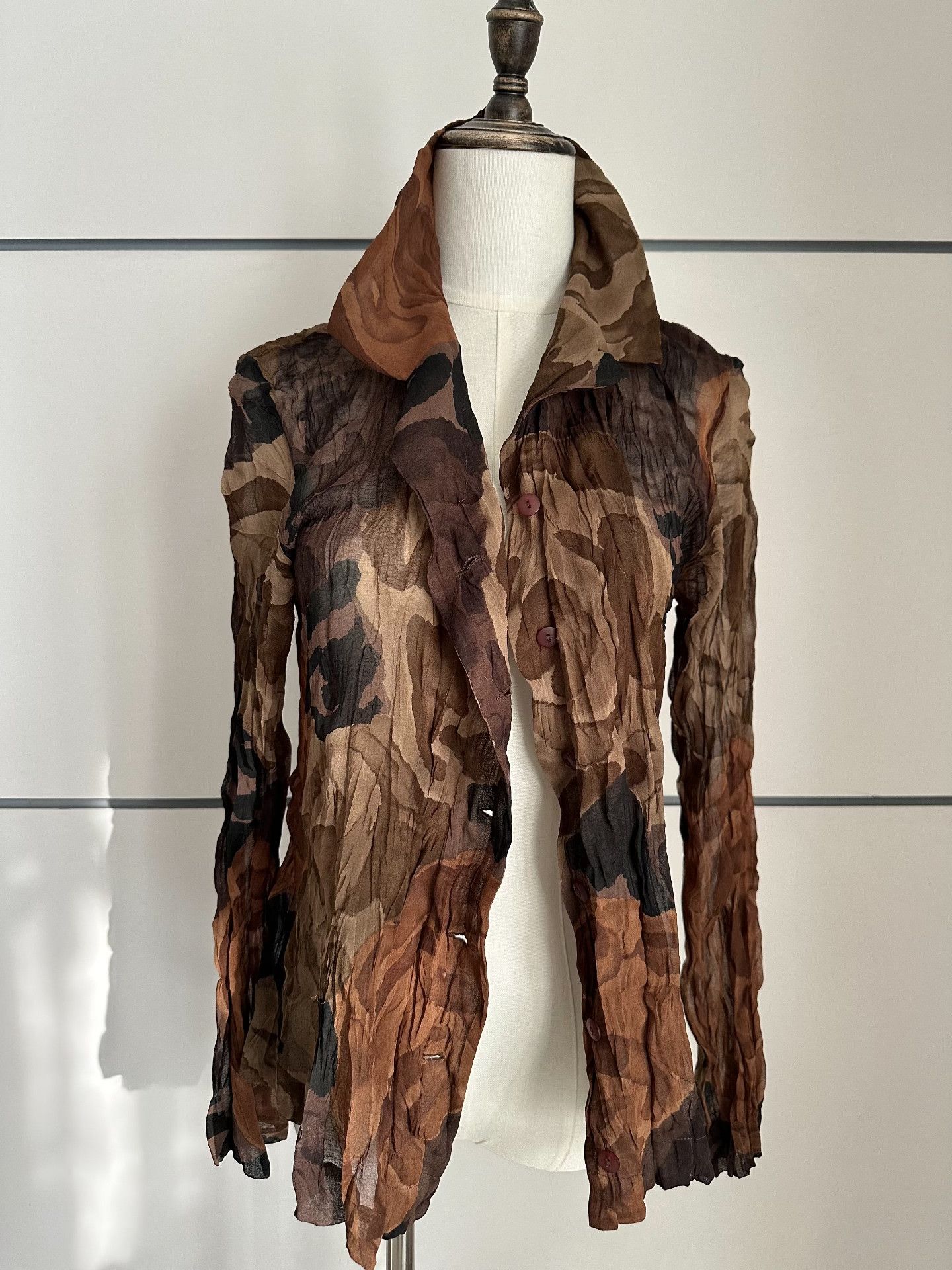 Other ISSEY MIYAKE Early-leaf cotton shirt jacket| Size L / US 10 / IT 46 - 2 Thumbnail