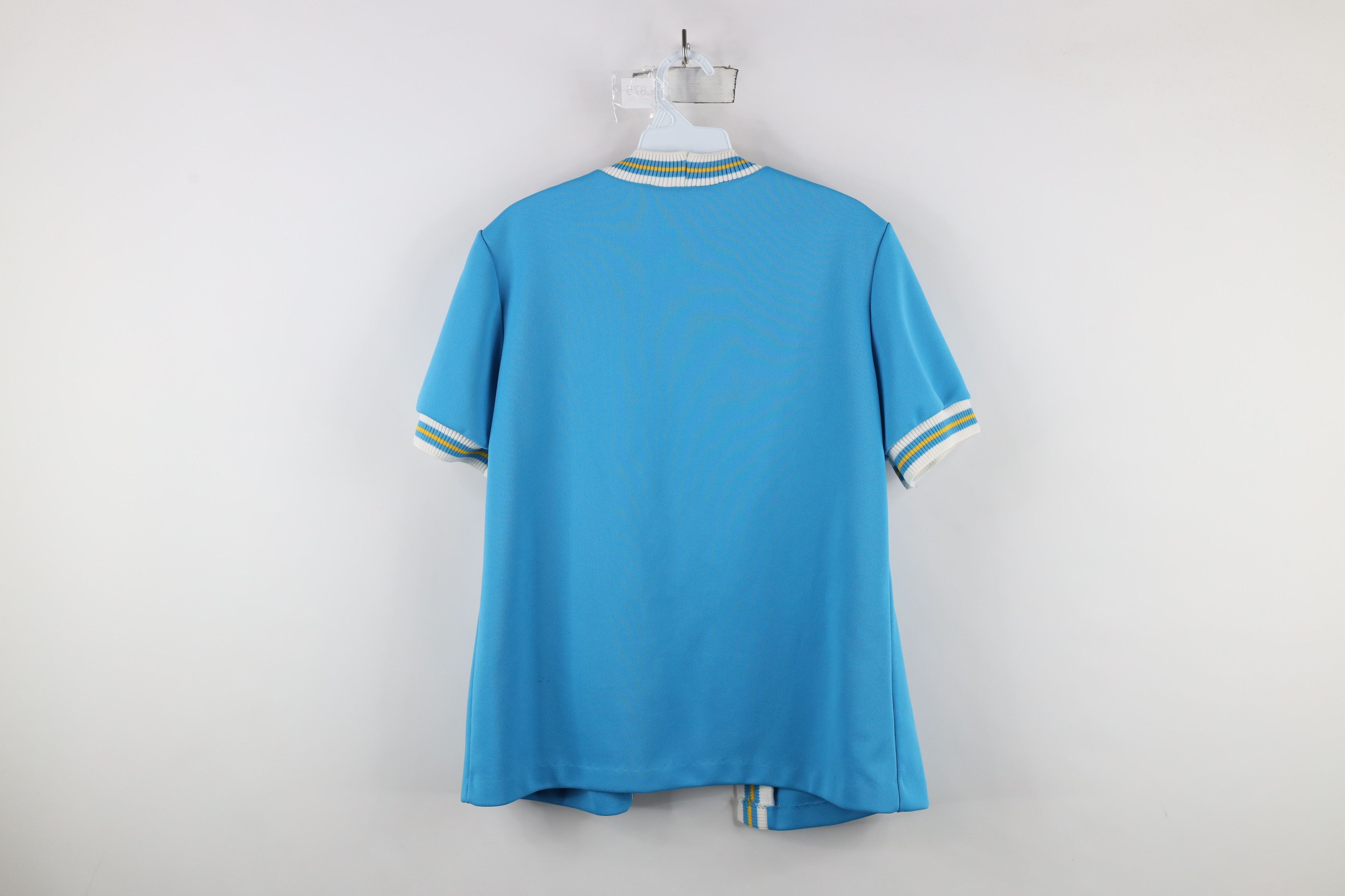 Vintage Vintage 70s Stretwear Striped Open Front Knit Shirt USA Size M / US 6-8 / IT 42-44 - 10 Thumbnail