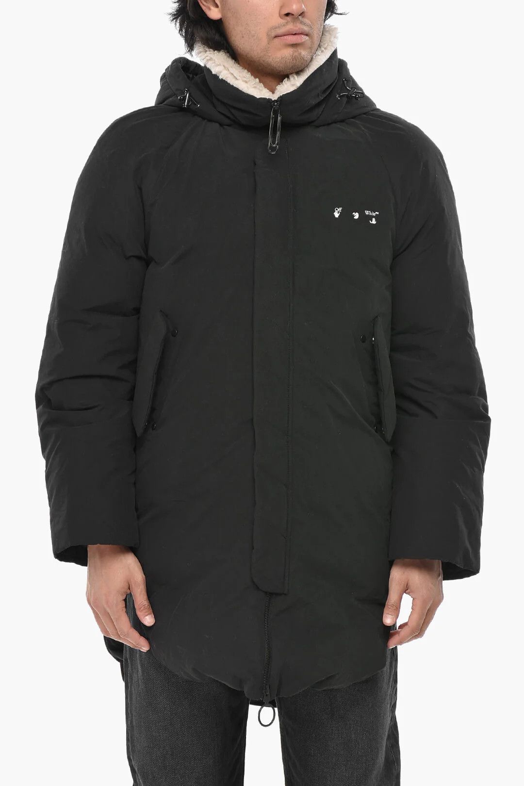 Off-White og1mm0426 Padded Cotton-Blend Parka in Black Size US M / EU 48-50 / 2 - 1 Thumbnail