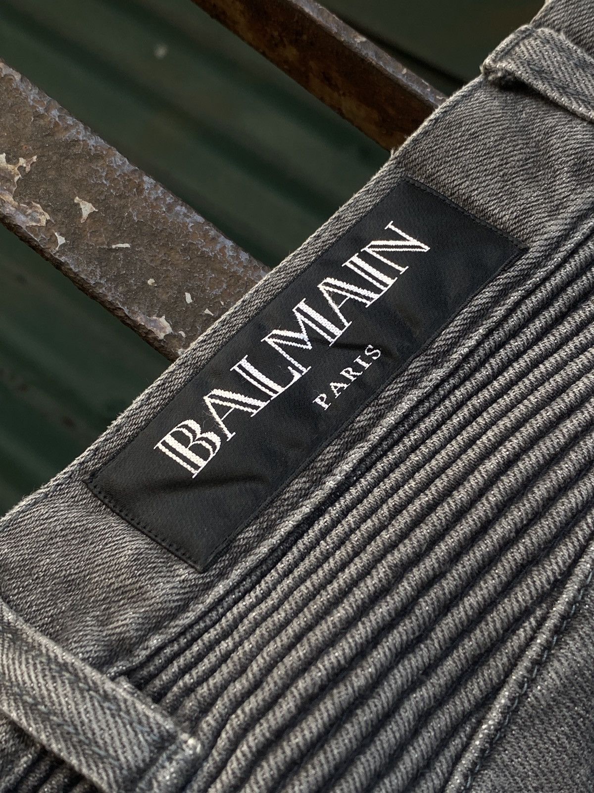 Balmain Balmain - Distressed Biker Jeans Denim Gray Size US 32 / EU 48 - 9 Thumbnail