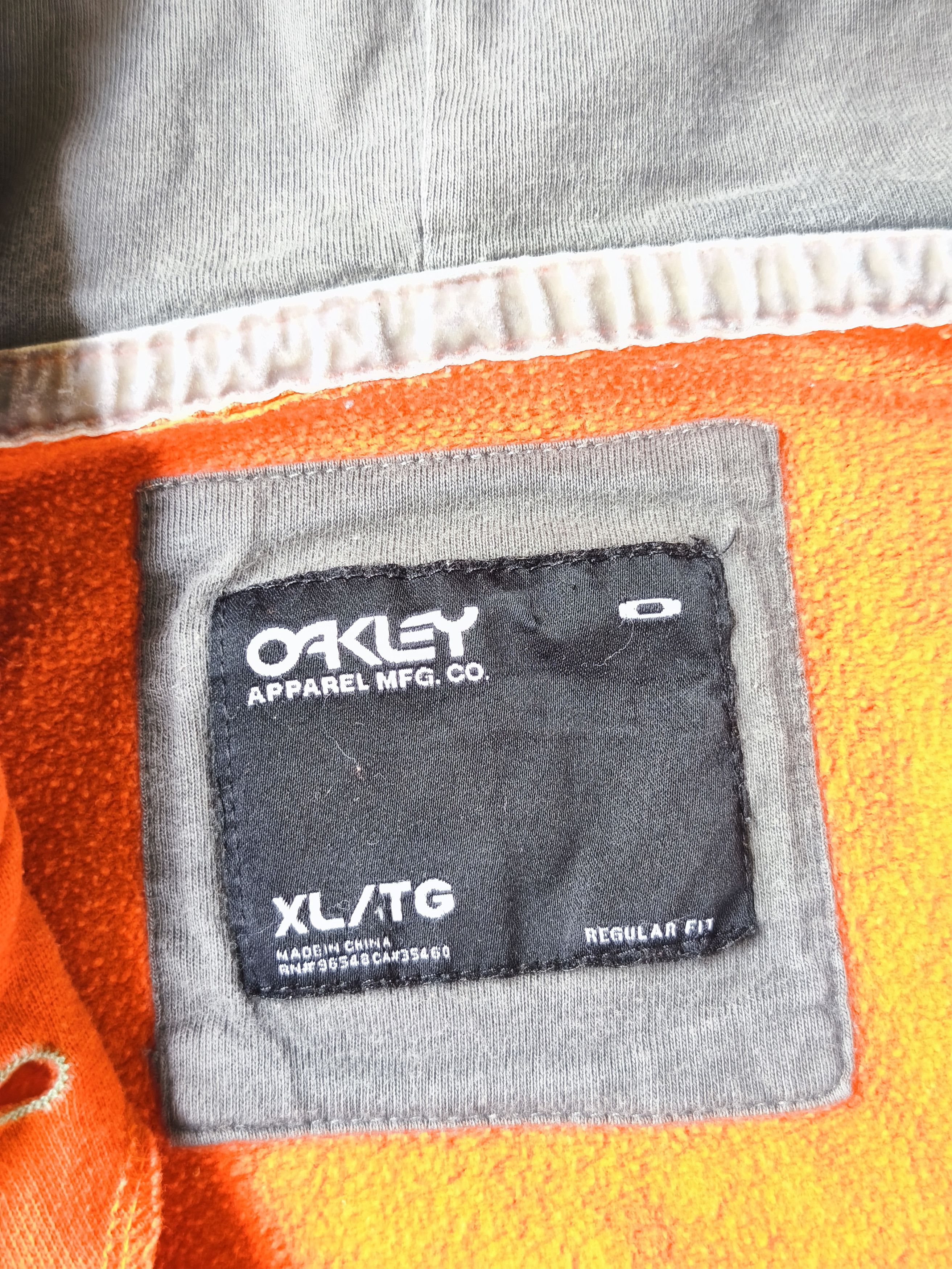 Oakley Oakley Colorblock Half Zip Hoodie Grey Orange Y2K Techwear Size US XL / EU 56 / 4 - 9 Thumbnail