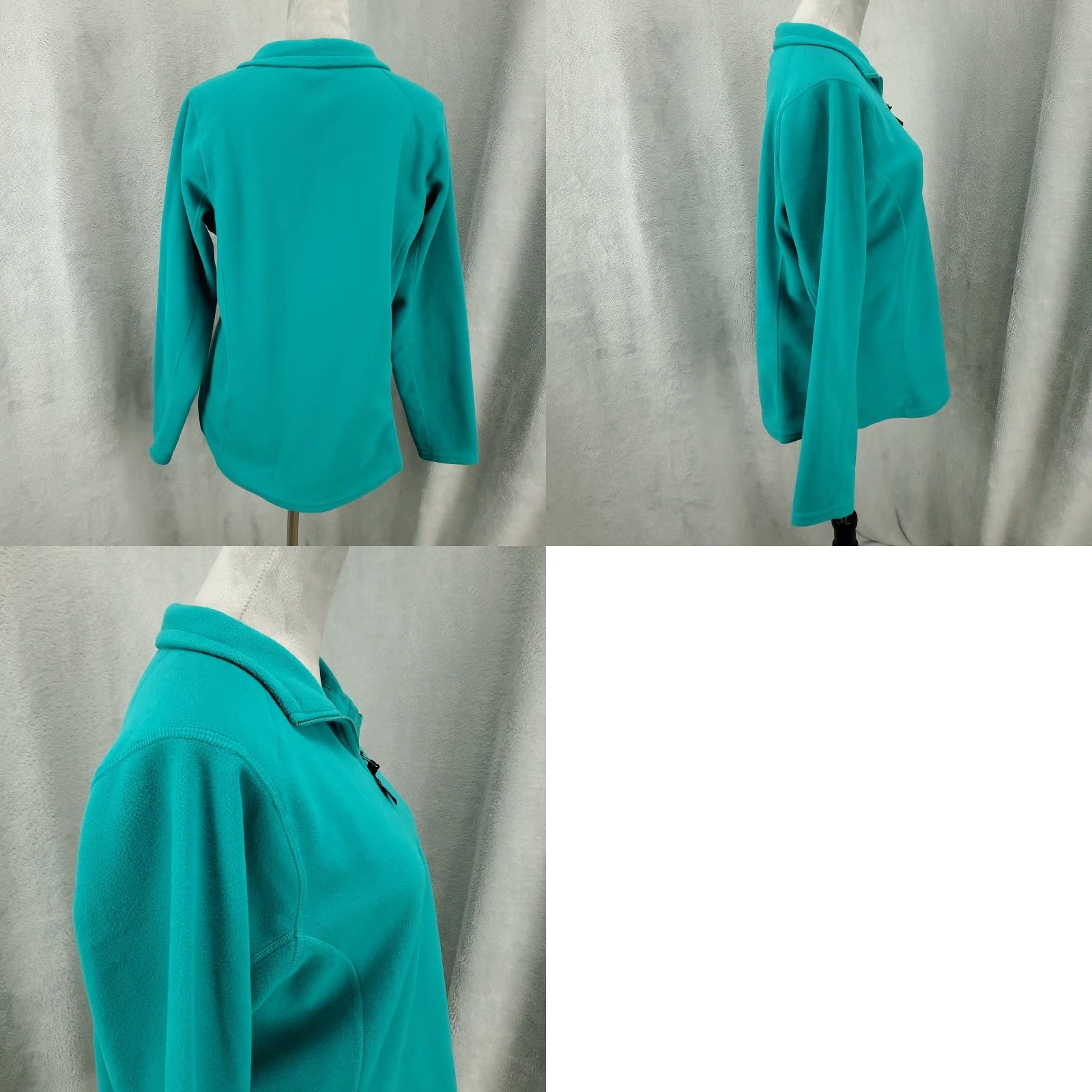 Altea VINTAGE Polartec Pullover Womens L Teal Blue Green 1/4 Zip Fleece Sweater Jacket Size L / US 10 / IT 46 - 9 Thumbnail