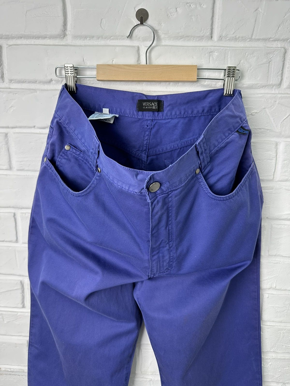 Versace Y2K Versace V2 Classic Purple Chino Pants Size US 34 / EU 50 - 5 Thumbnail