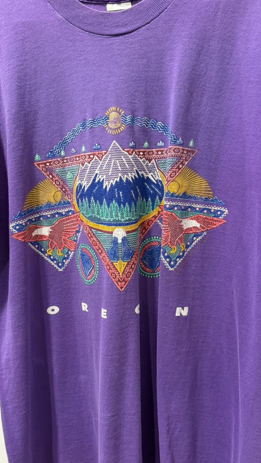 Vintage 90s SINGLE STITCHED “OREGON” GRAPHIC T-SHIRT Size US L / EU 52-54 / 3 - 4 Thumbnail