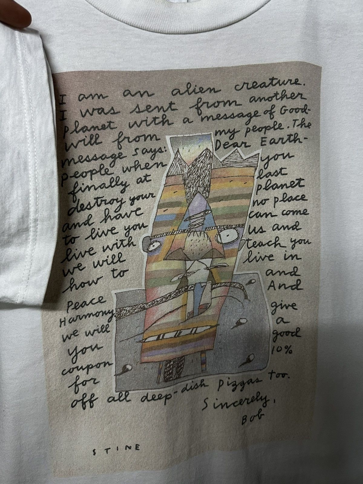 Vintage Vintage 90s Richard Stine Art Faded Tee Size US M / EU 48-50 / 2 - 4 Thumbnail