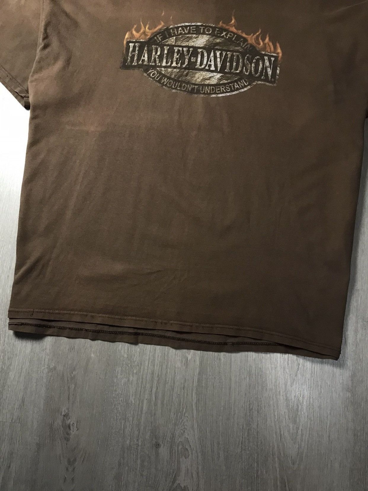 Harley Davidson vintage 80s rare faded harley davidson grange Logo shirt Size US XXL / EU 58 / 5 - 3 Thumbnail