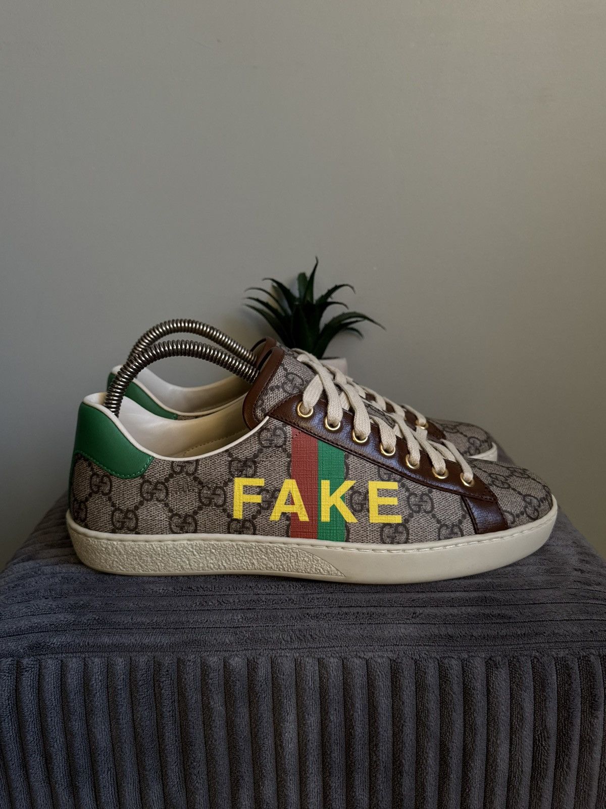 Gucci Gucci Fake Not Ace GG Monogram Sneakers Size US 6.5 / EU 39-40 - 4 Thumbnail