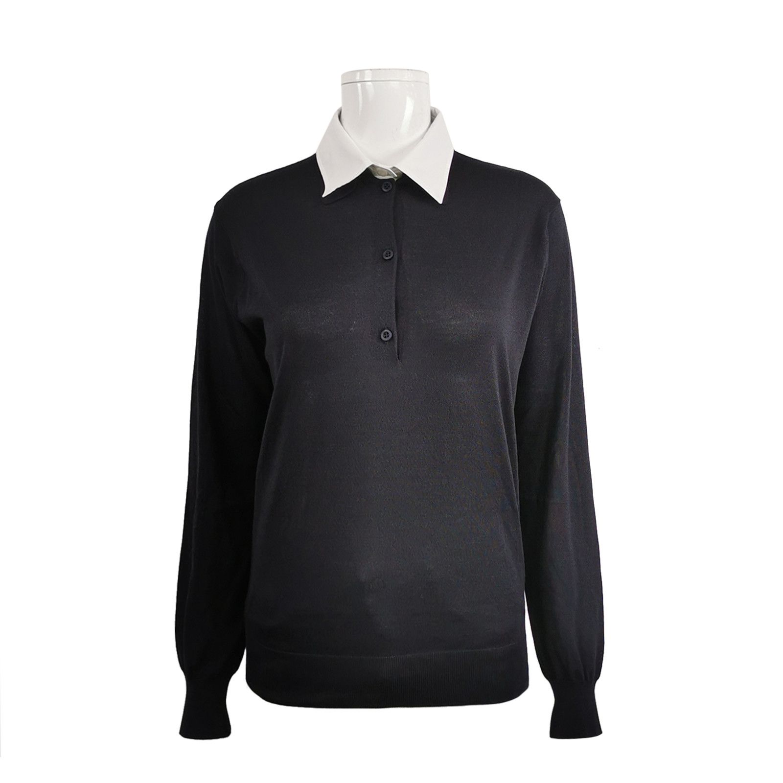 Prada Prada Contrast Collar Knit Sweater IT 36 Size XS / US 0-2 / IT 36-38 - 1 Thumbnail