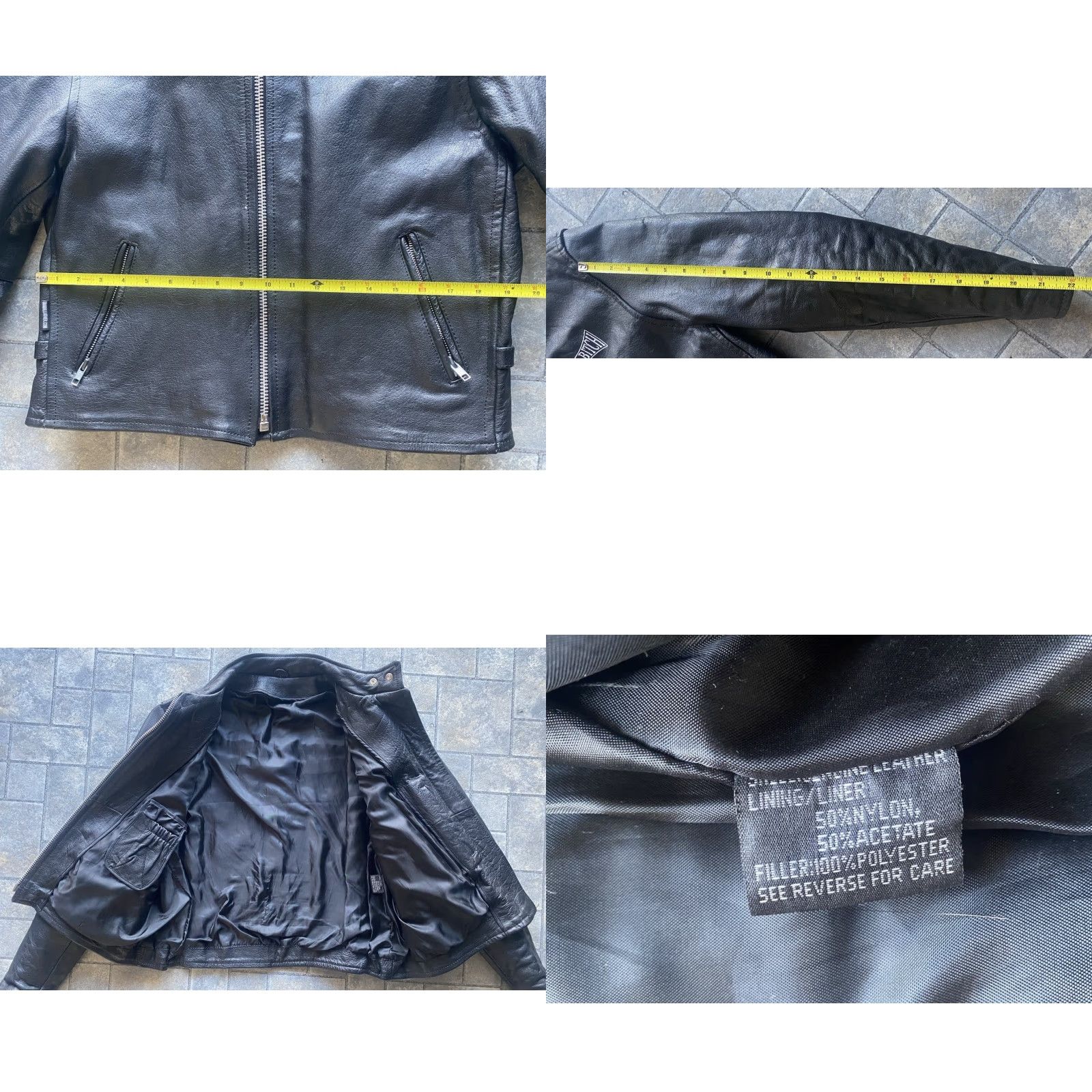 Vintage VINTAGE Biker Leather Motorcycle Jacket Coat Flaws Jamin Leather Women’s Size L Black Jacket Size L / US 10 / IT 46 - 9 Thumbnail