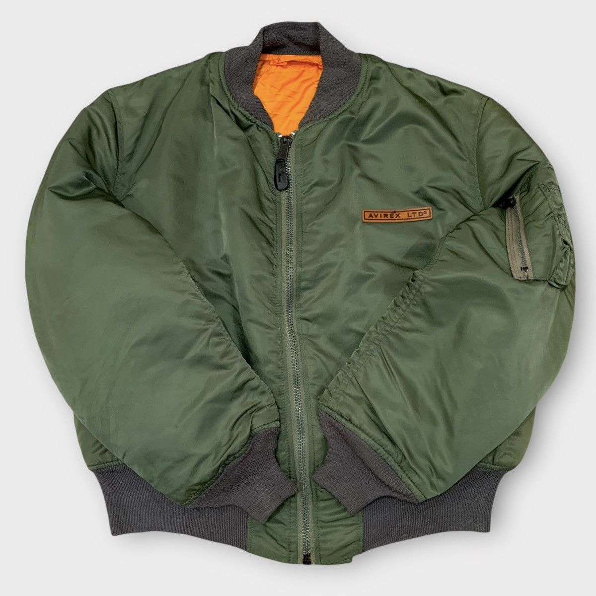 Avirex VINTAGE 90s USAF MA 1 FLIGHT BOMBER JACKET REVERSIBLE Size US L / EU 52-54 / 3 - 5 Thumbnail