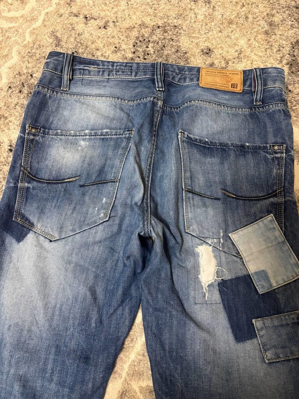 Jack & Jones Jack & Jones 1975 Patchwork Distressed Jeans Men’s Vintage Size US 32 / EU 48 - 4 Thumbnail
