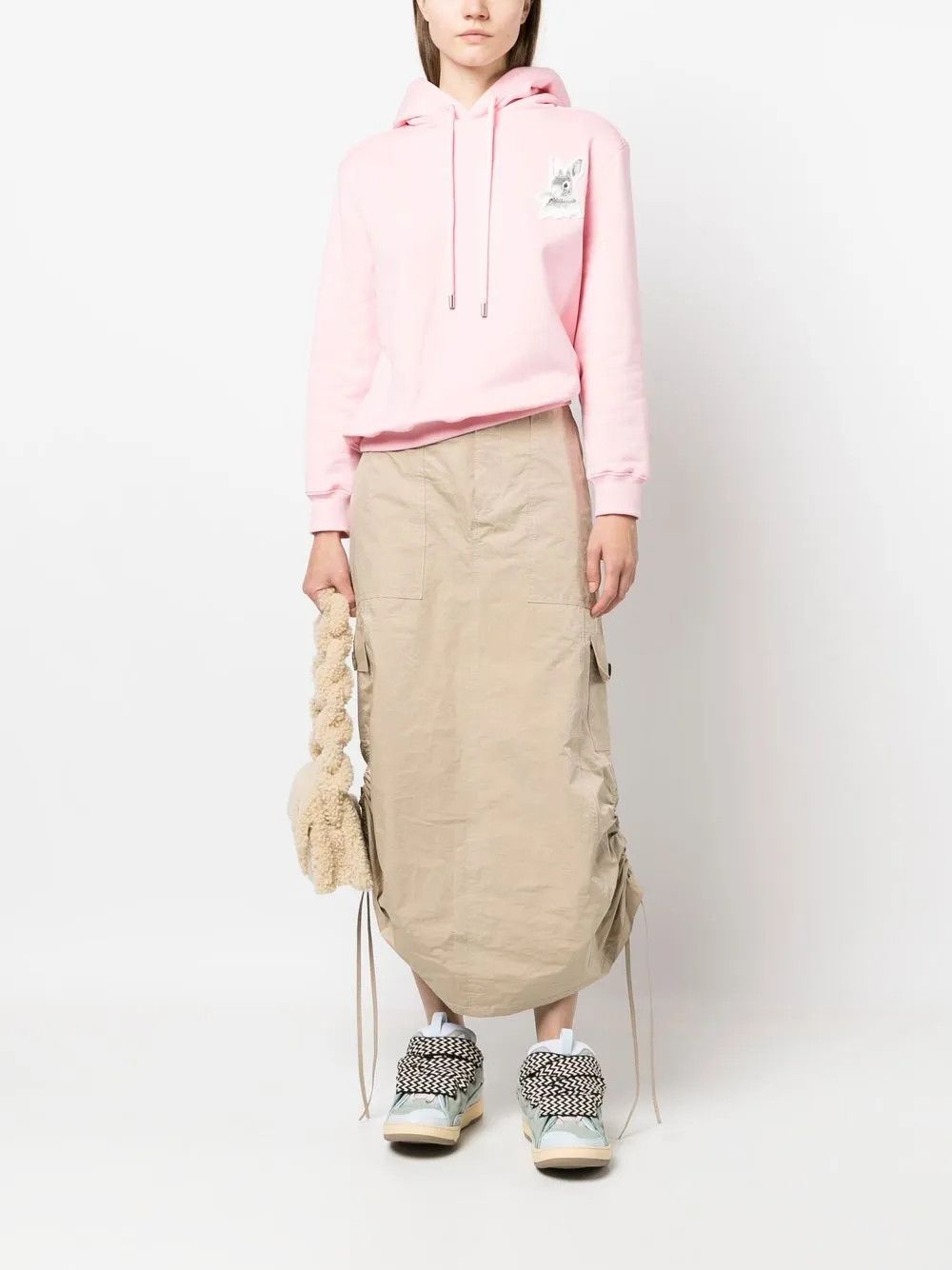 Lanvin o1y0326 Hoodie in Pink Size S / US 4 / IT 40 - 2 Thumbnail