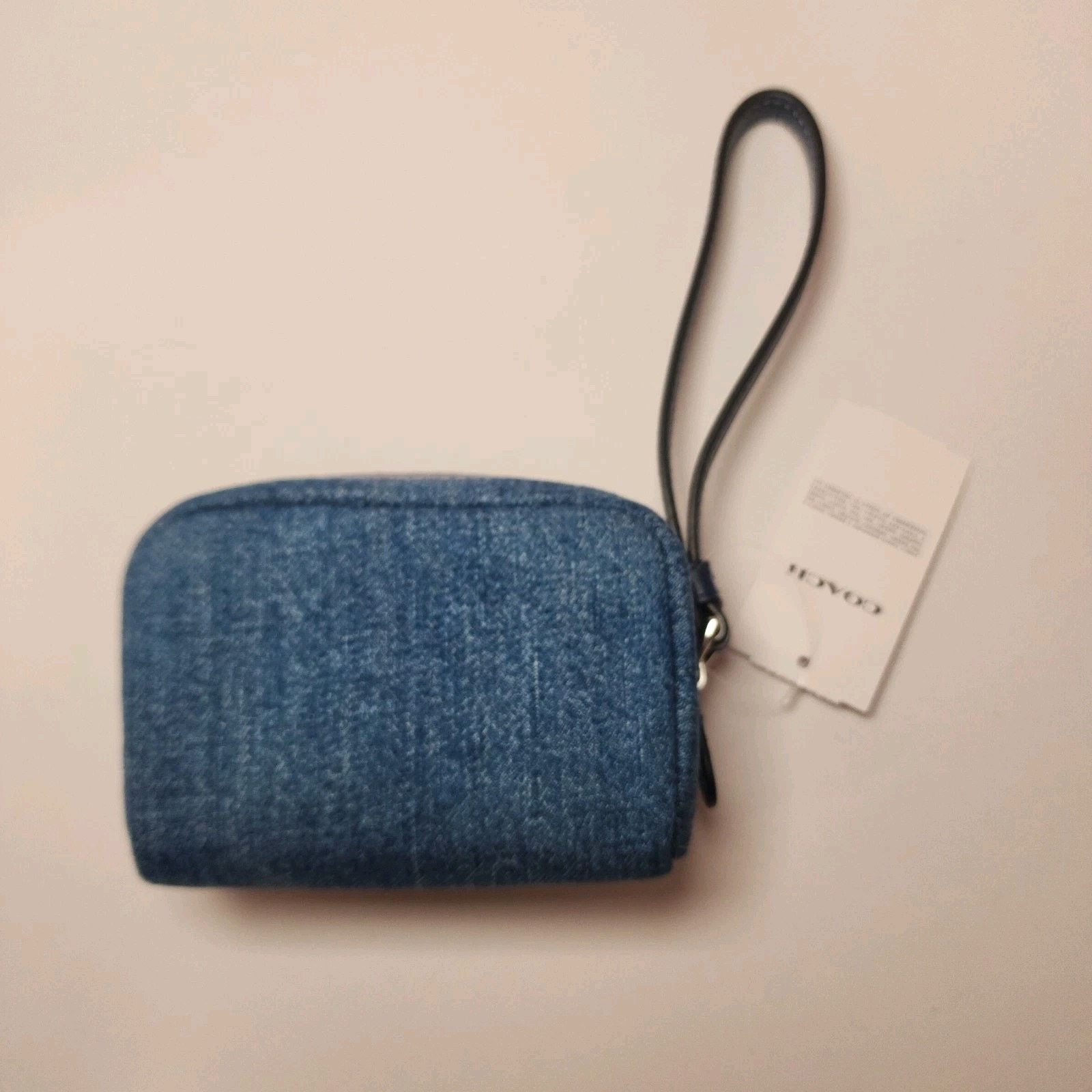 Coach NWT Coach CAP97 Pouch Wristlet IN denim/Silver/Indigo Size ONE SIZE - 2 Thumbnail