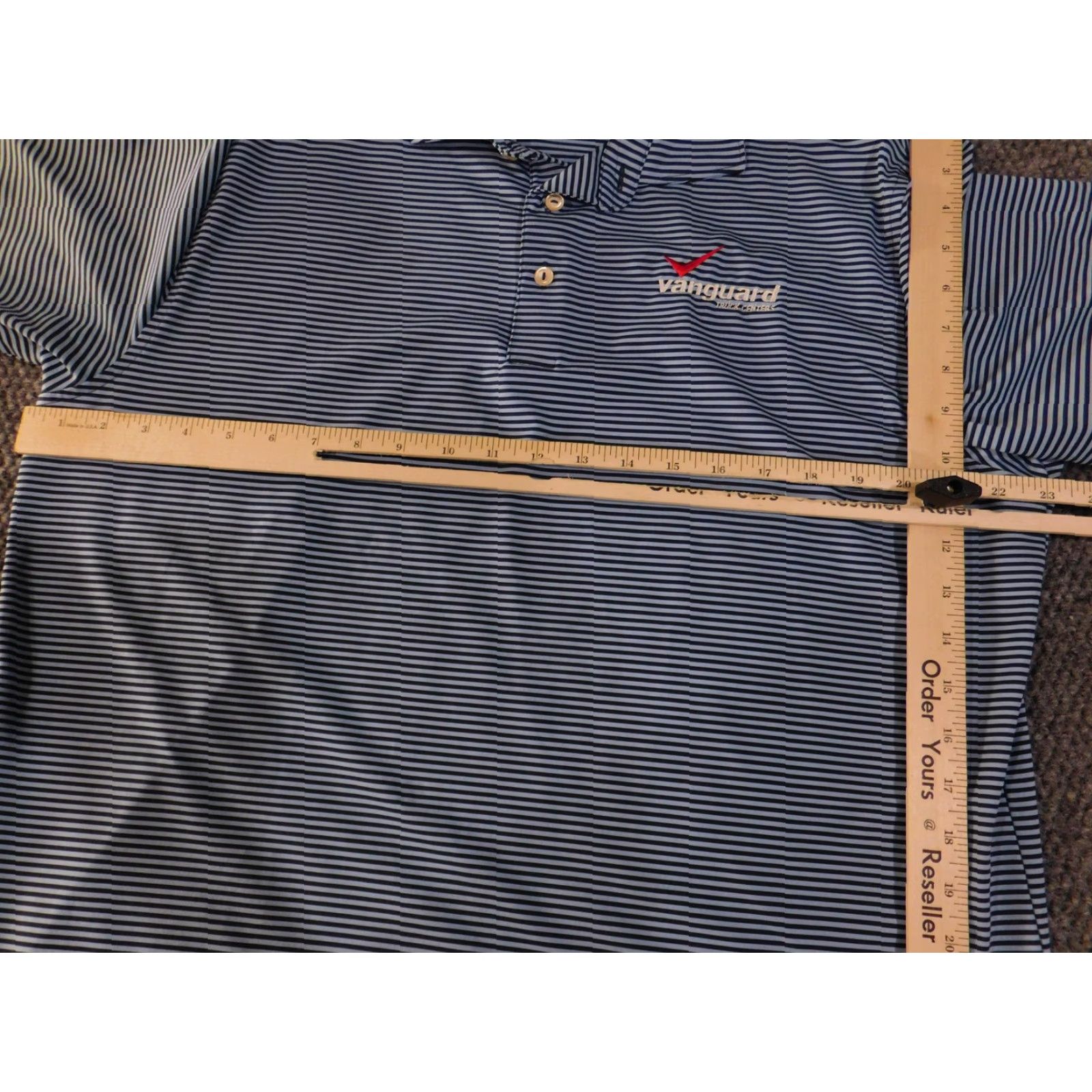 Peter Millar Peter Millar Shirt Mens L Blue Stripe Summer Comfort Vanguard Golf Polo Size US L / EU 52-54 / 3 - 7 Thumbnail