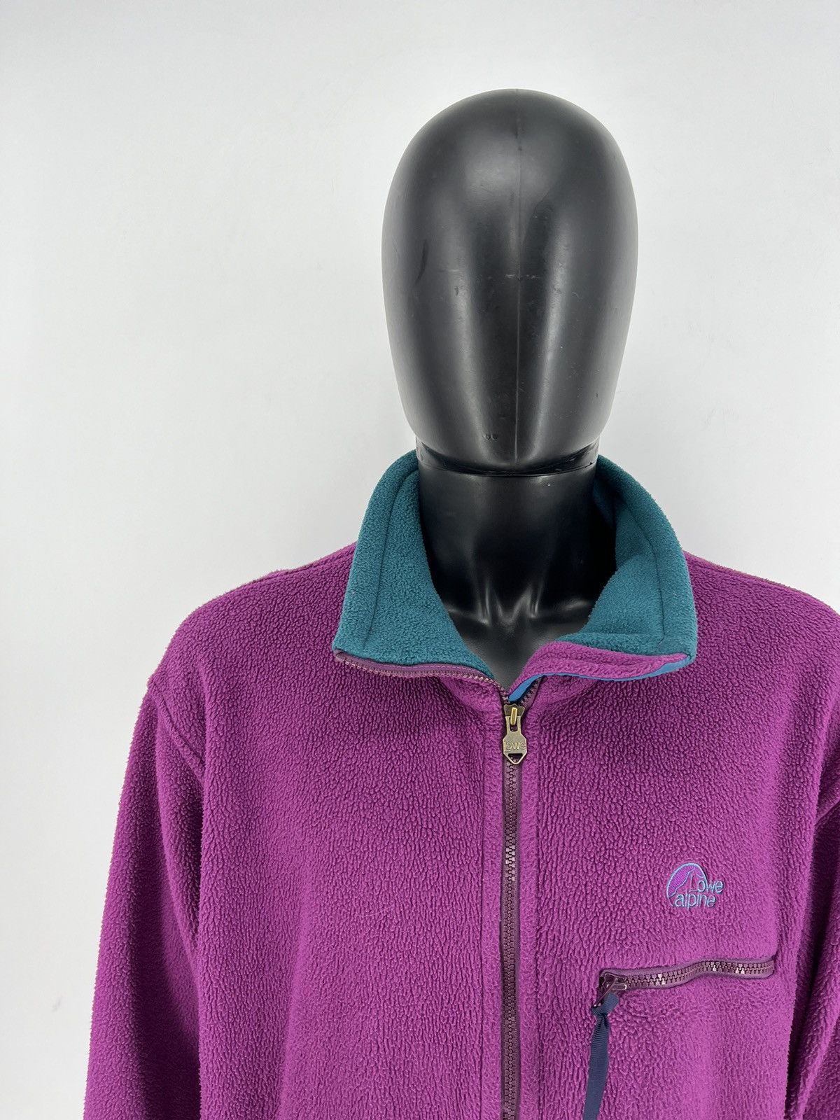 Polartec 90s Vintage Lowe Alpine Polartec Plum Fleece Zip Jacket XL Size US XL / EU 56 / 4 - 8 Thumbnail