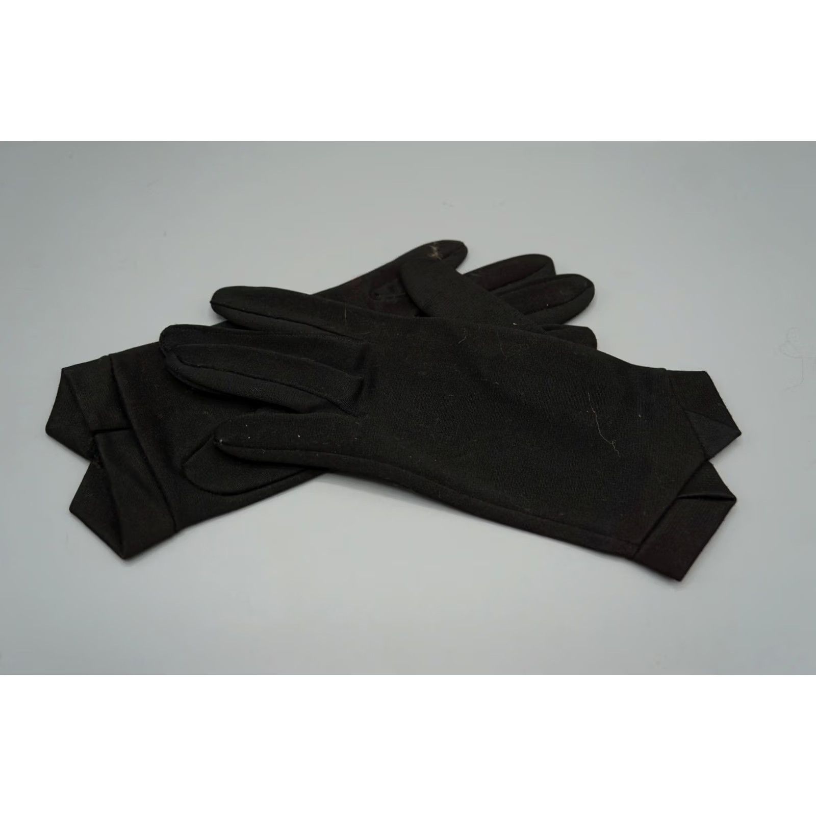 Vintage Women's Dress Gloves Black Scalloped Cuff Wrist Length Formal Occasion Elegant Size ONE SIZE - 5 Thumbnail