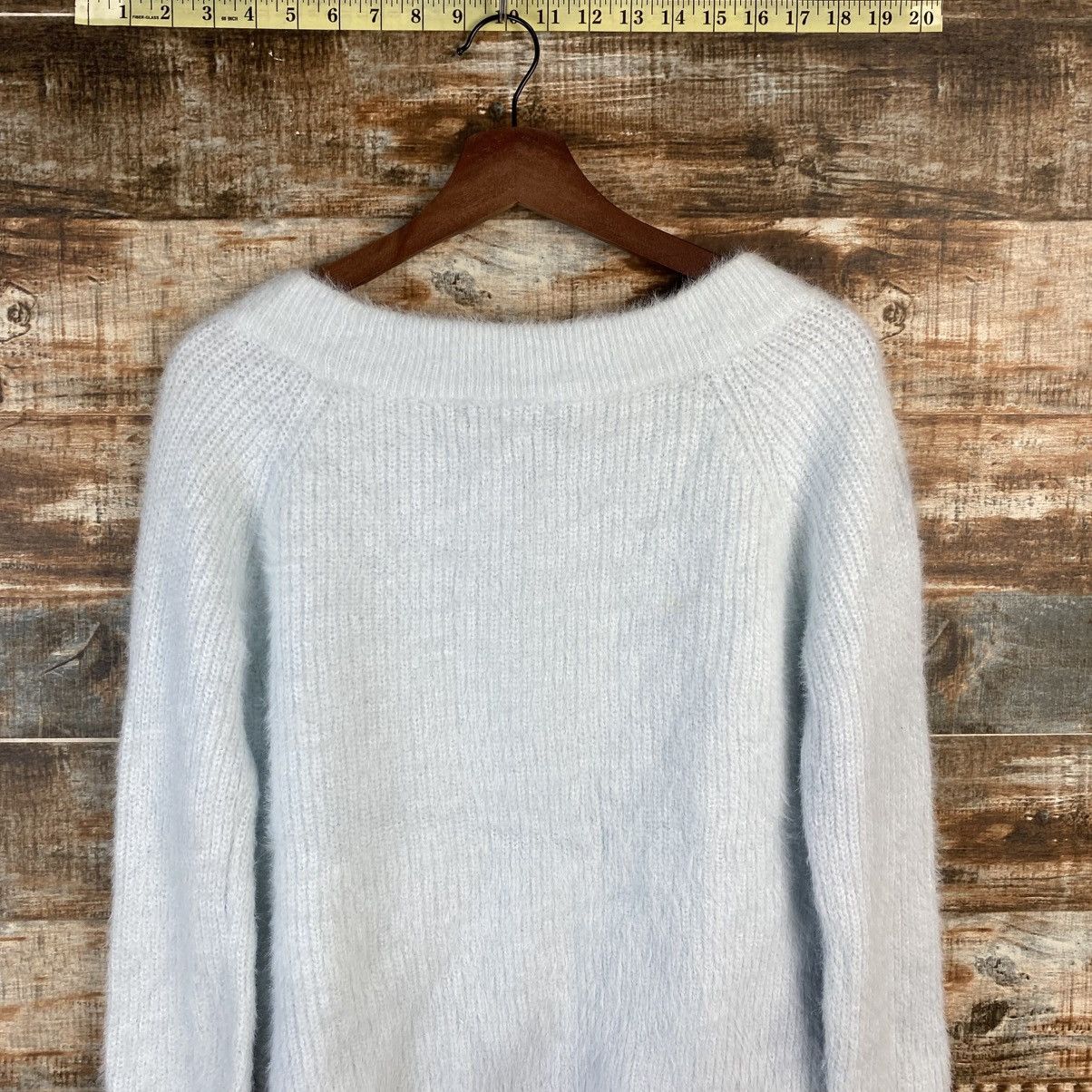 Homespun Knitwear DL Ingni Blue fur shaggy mohair Knitwear #C1042 Size S / US 4 / IT 40 - 13 Thumbnail