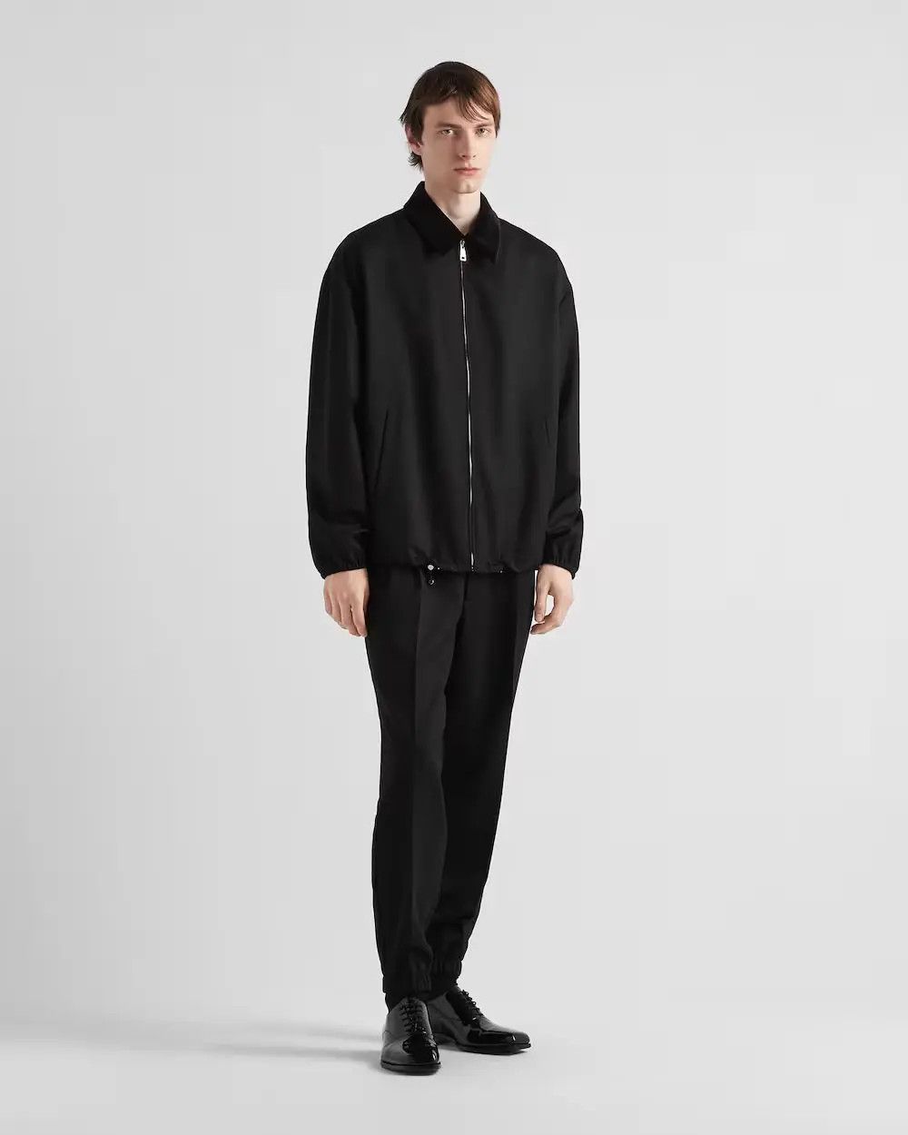 Prada oc11z0625 Wool Blouson Jacket in Black Size US S / EU 44-46 / 1 - 2 Thumbnail