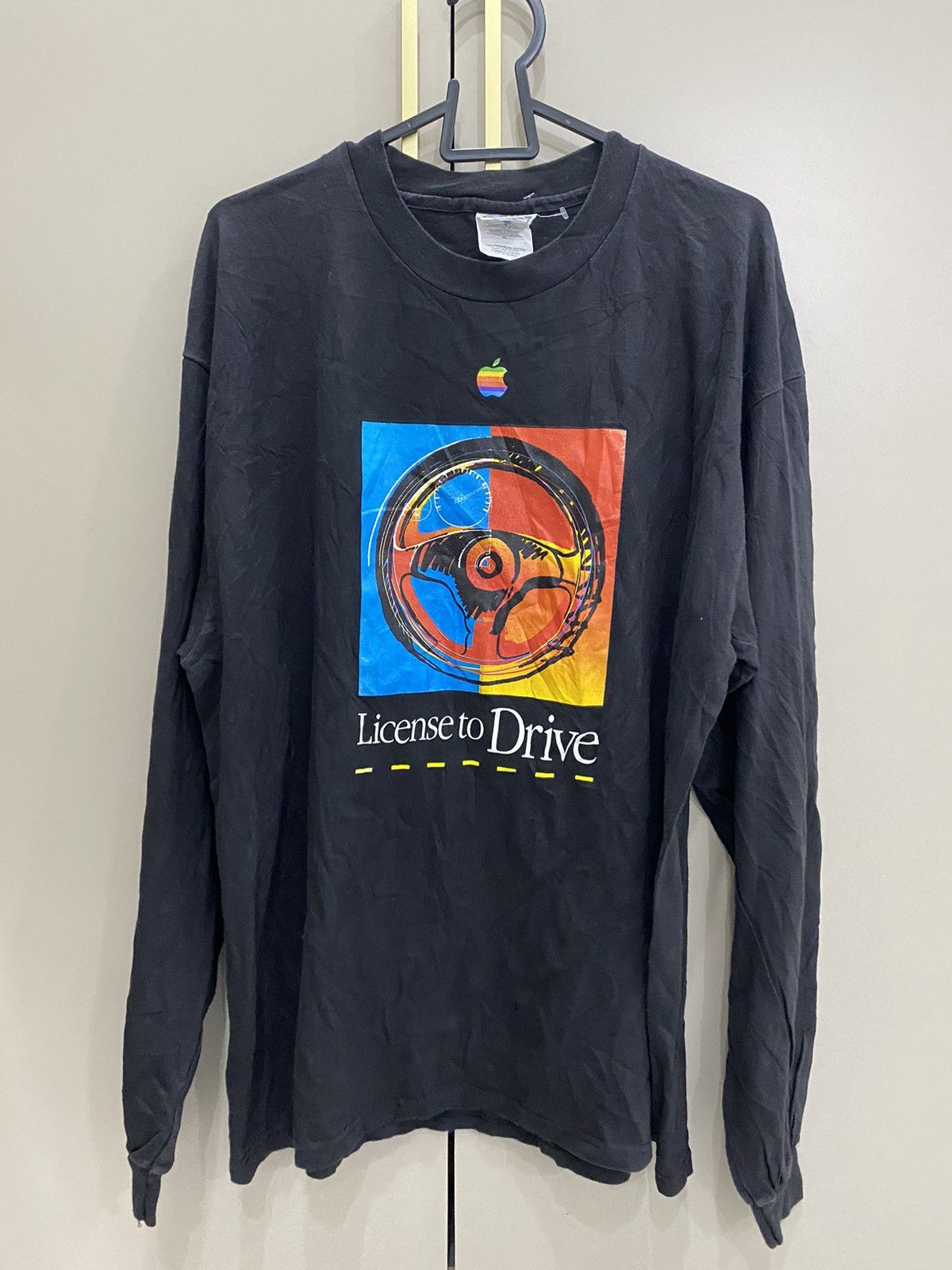 Apple × Vintage Vtg 90s Apple License to Drive longsleeve shirt Size US XL / EU 56 / 4 - 1 Thumbnail