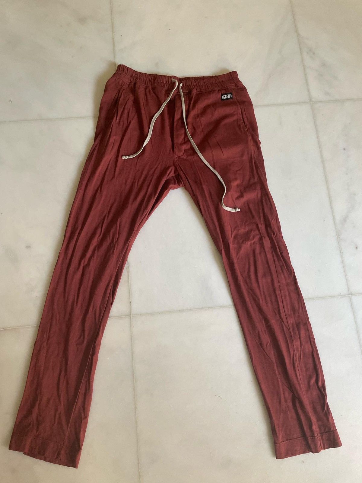 image of Rick Owens Drkshdw Berlin Pants in Dark Cherry, Men's (Size 30)