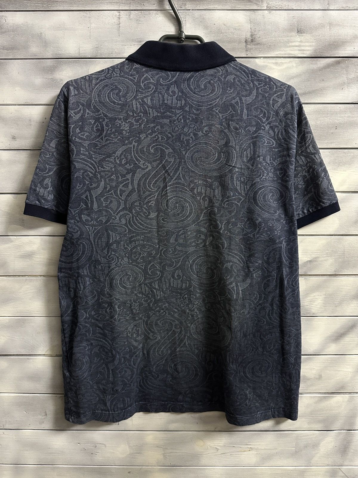 Versace Rare Luxury Polo Versace Monogram full Print Size US L / EU 52-54 / 3 - 6 Thumbnail