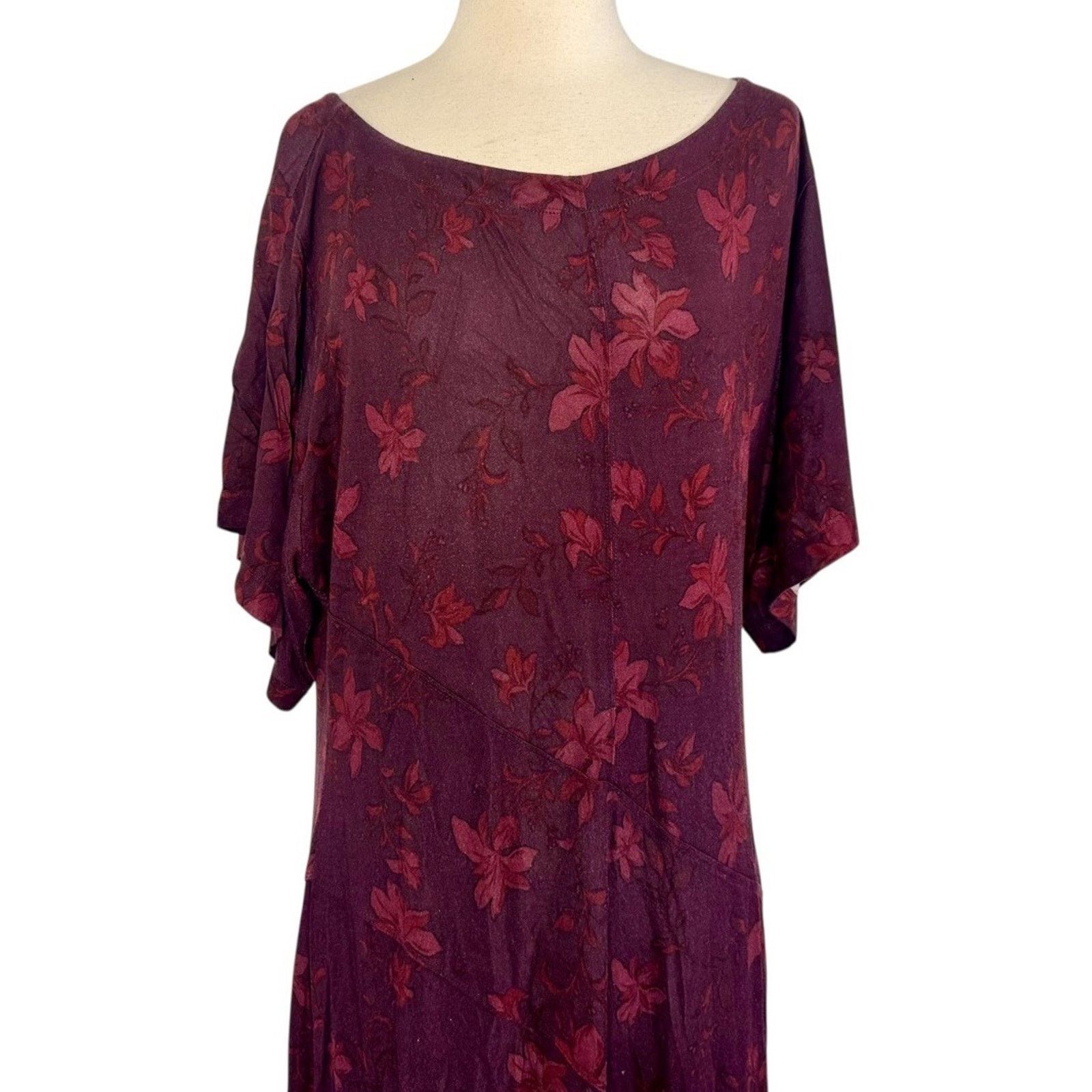 Free People FREE PEOPLE Jace Front Slit Maxi Dress Boho Flutter Sleeves Size L / US 10 / IT 46 - 5 Thumbnail