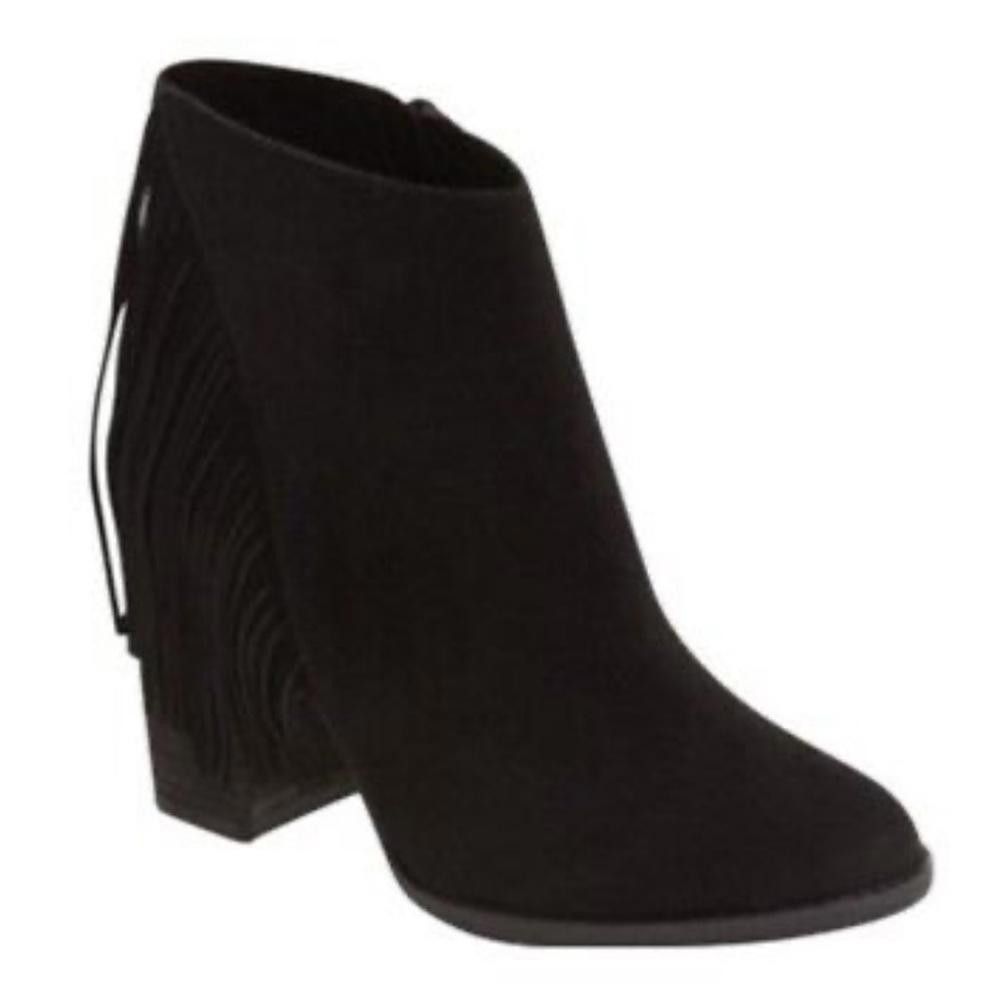 Designer Arturo Chiang l Black Suede Leather Booties W Fringe Size 9 Size US 9 / IT 39 - 1 Thumbnail