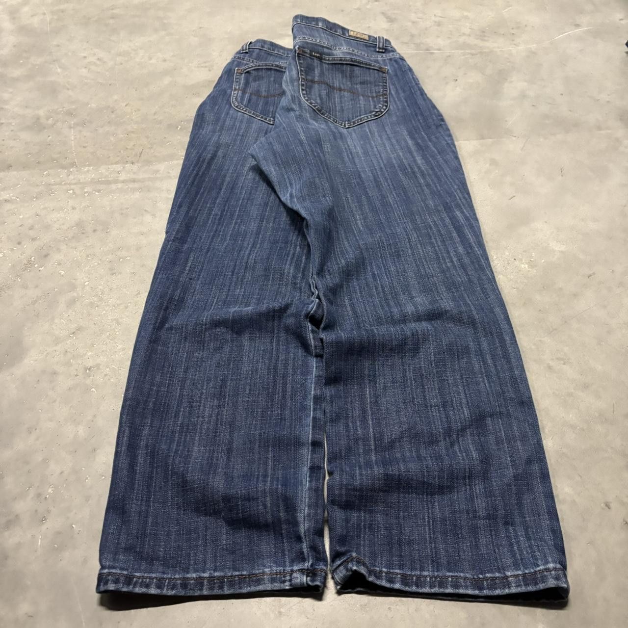 Japanese Brand × Vintage Crazy Vintage Y2K:2000s Grunge Dark Blue Wash Denim Jeans! Size US 33 - 4 Thumbnail