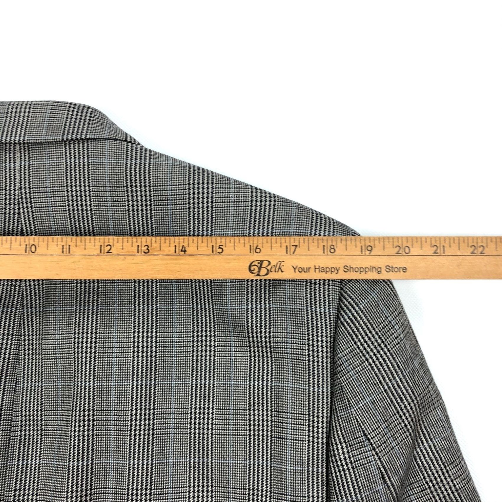 Ralph Lauren Ralph Lauren Blazer Wool Glen Check Mens 42L Gray Prince Wales Double Vent Notch Lapel 2 Button Suit Jacket Sport Coat Size 42R - 7 Thumbnail