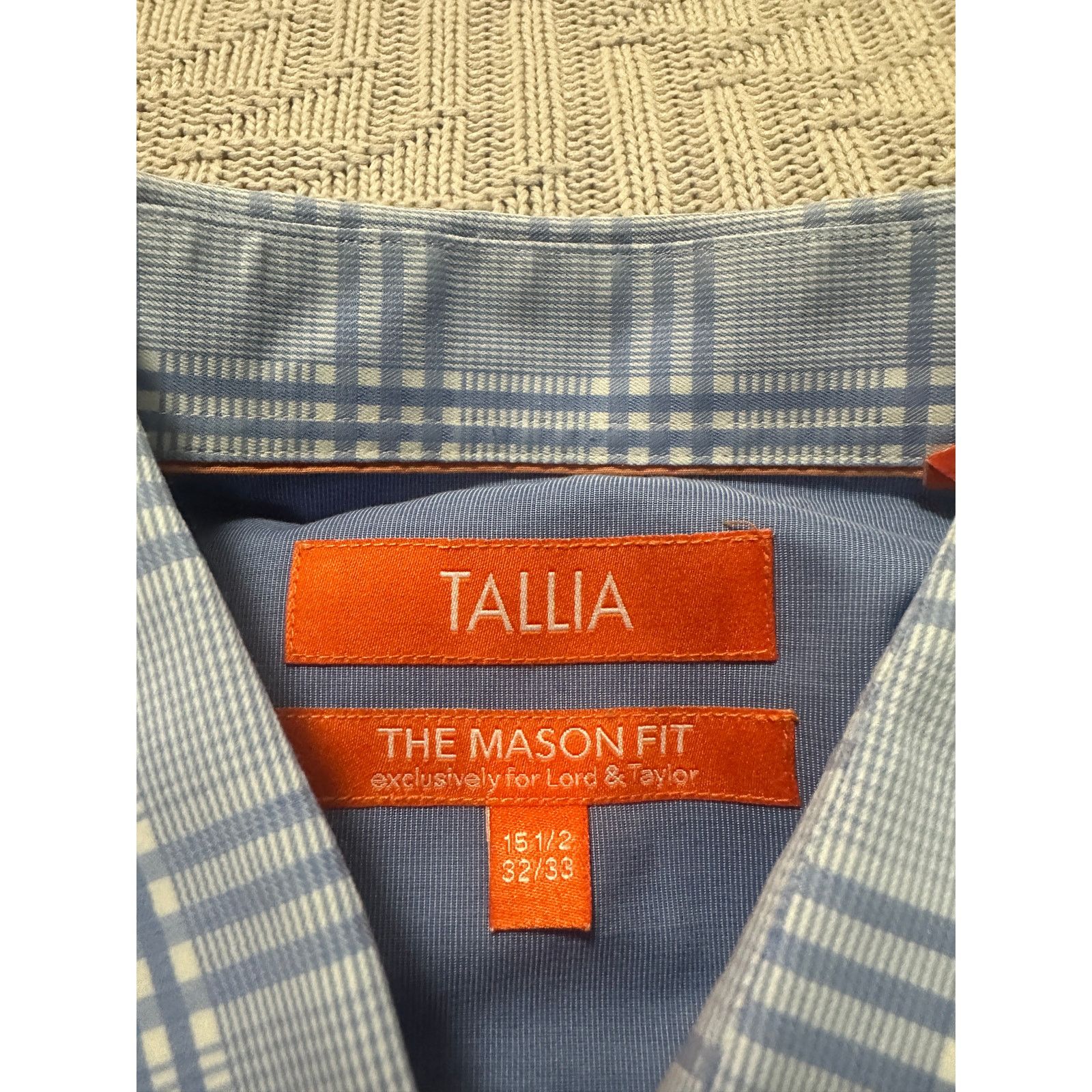 Tallia Tallia blue plaid the Mason fit button down size 15.5 Size US M / EU 48-50 / 2 - 5 Thumbnail