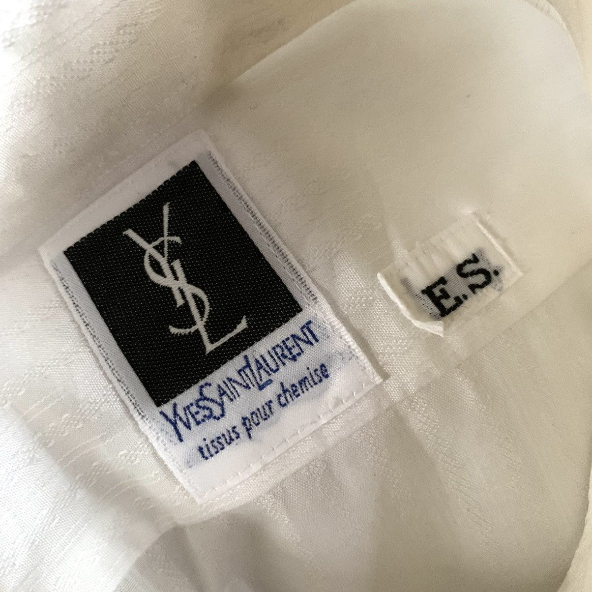 Yves Saint Laurent Vintage Yves Saint Laurent Mens Dobby Stripe Shirt Size US M / EU 48-50 / 2 - 11 Thumbnail