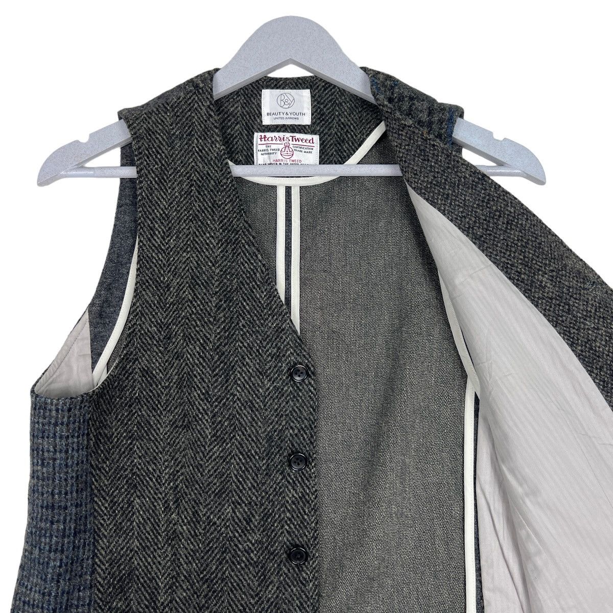 BEAUTY&YOUTH 🔥 HARRIS TWEED X BEAUTY YOUTH UNITED ARROWS WOOL VEST Size US M / EU 48-50 / 2 - 11 Thumbnail